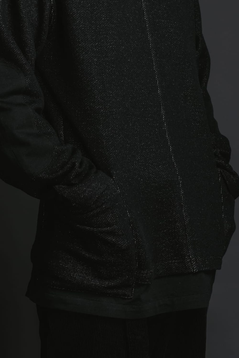 Wool / Cotton brushed lining High Neck Pullover Black