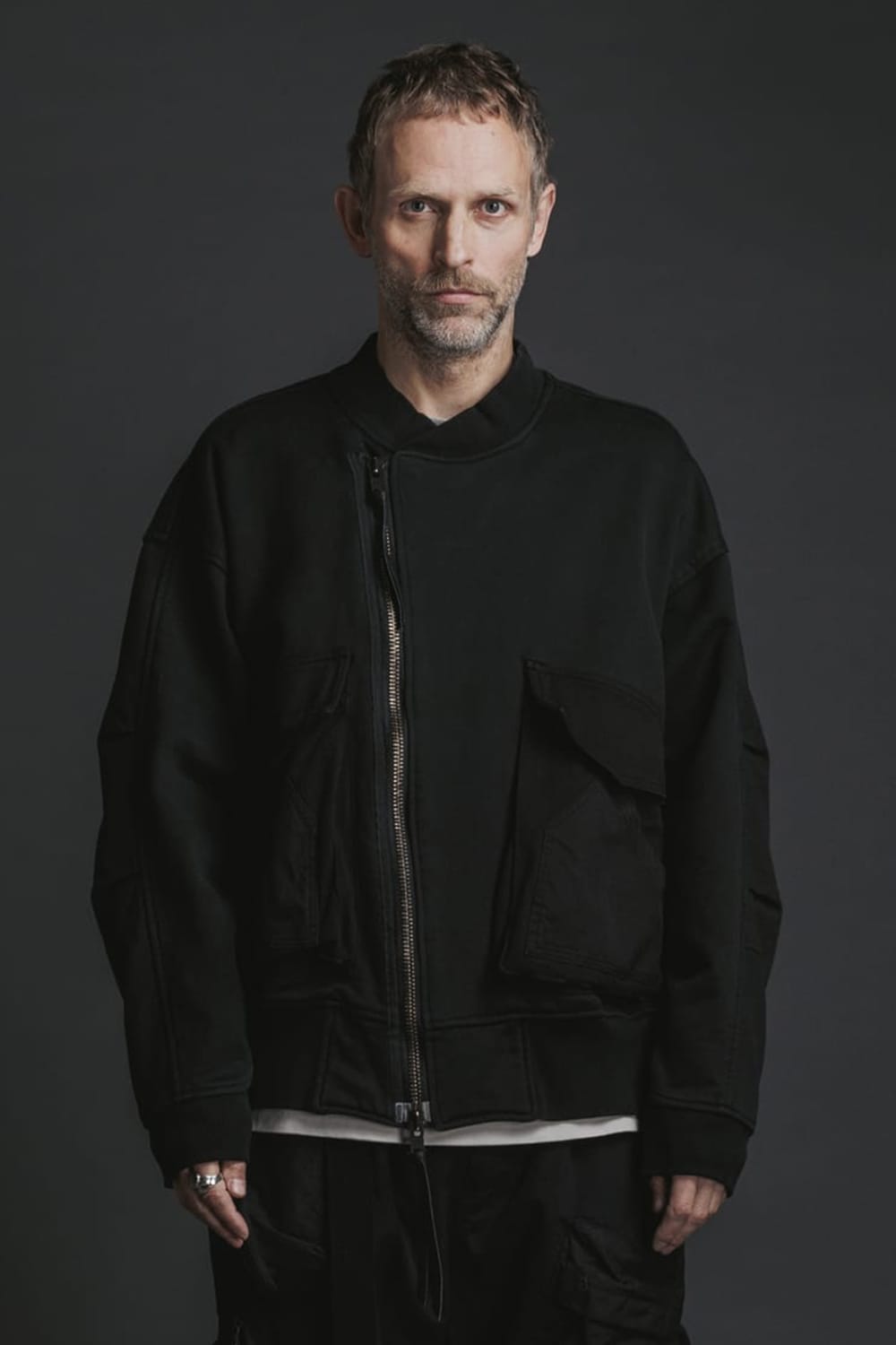 Cotton brushed lining Loose Blouson