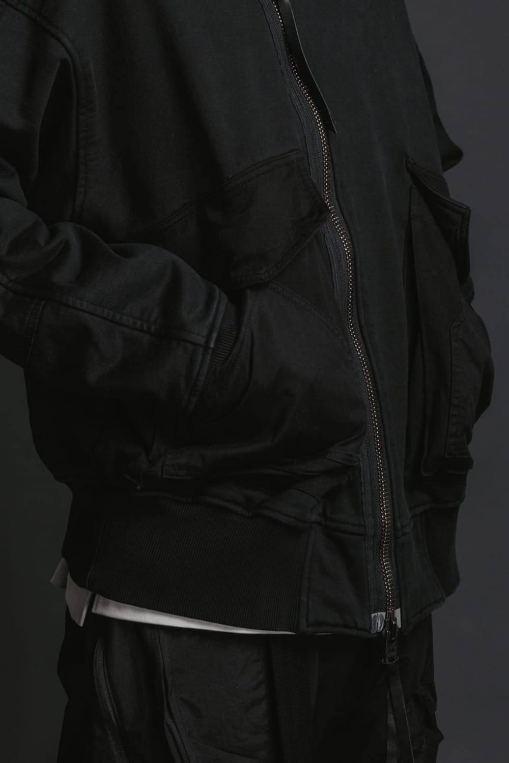 Cotton brushed lining Loose Blouson