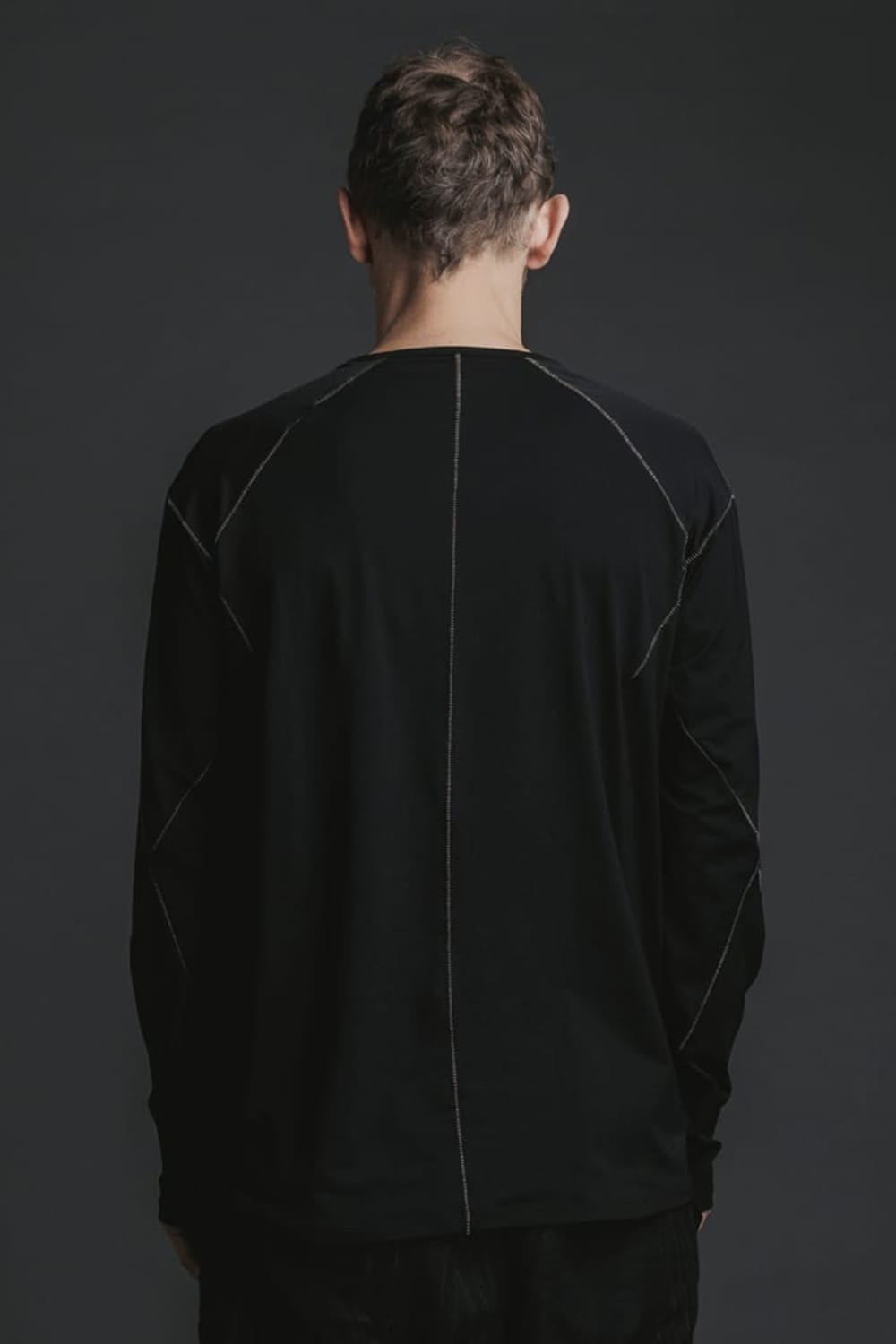 Nylon Spandex Jersey Crewneck L/S  Black