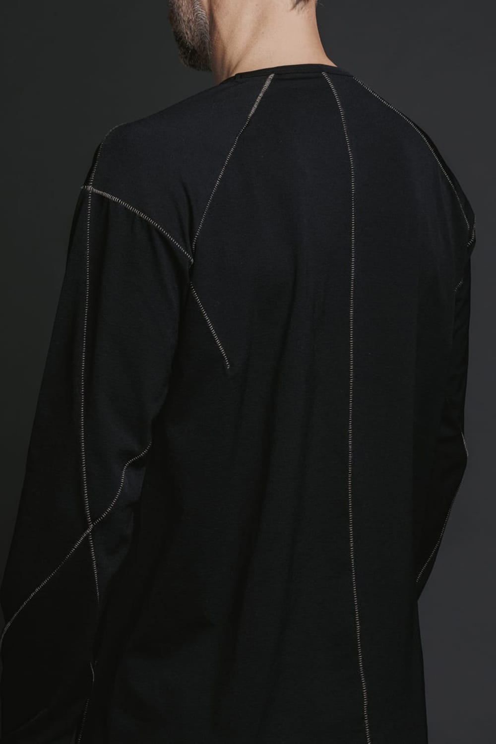 Nylon Spandex Jersey Crewneck L/S  Black