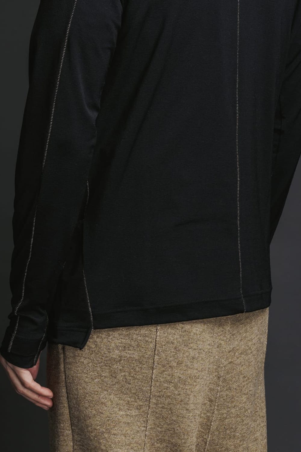 Nylon Spandex Jersey Turtleneck L/S  Black