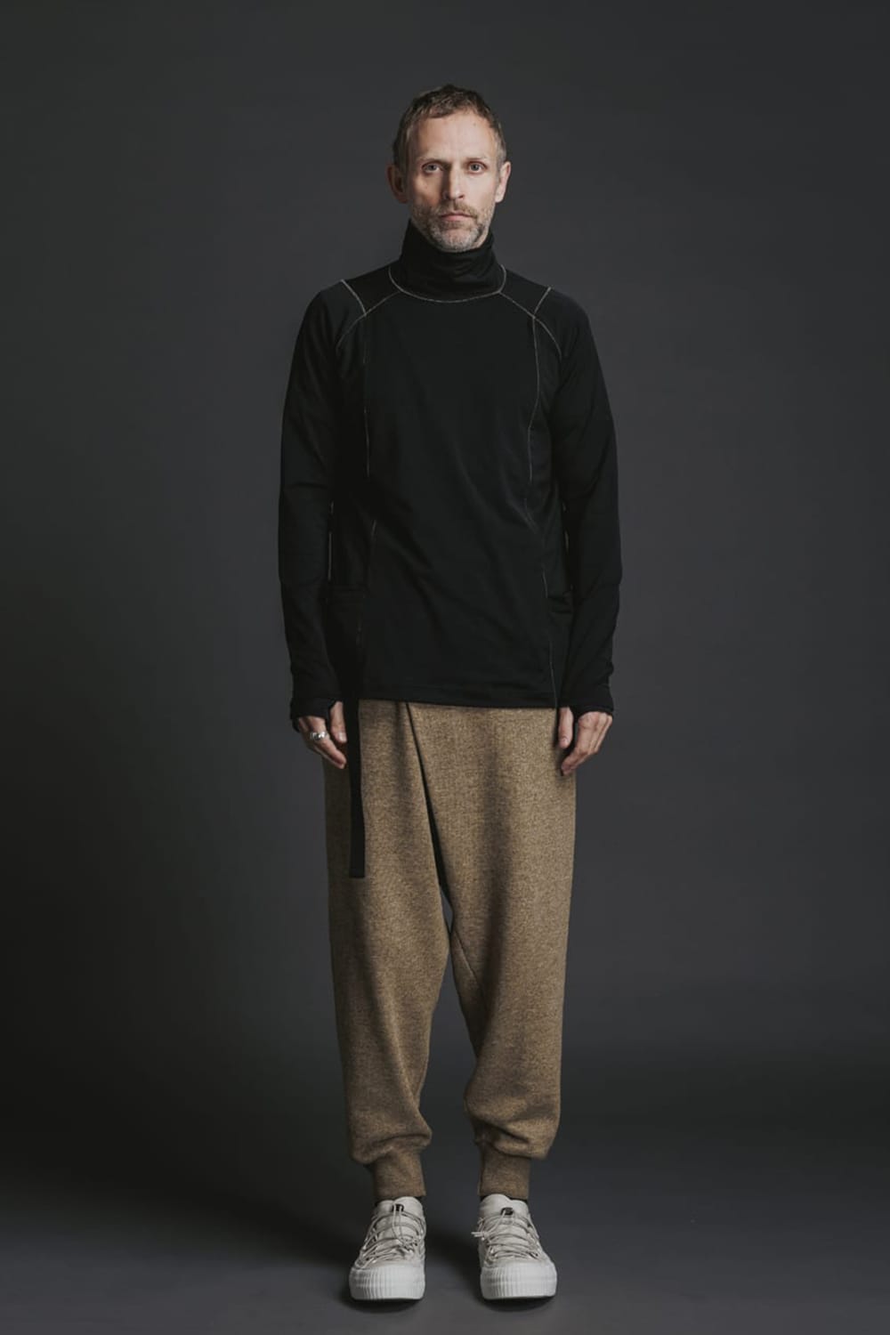 Nylon Spandex Jersey Turtleneck L/S  Black