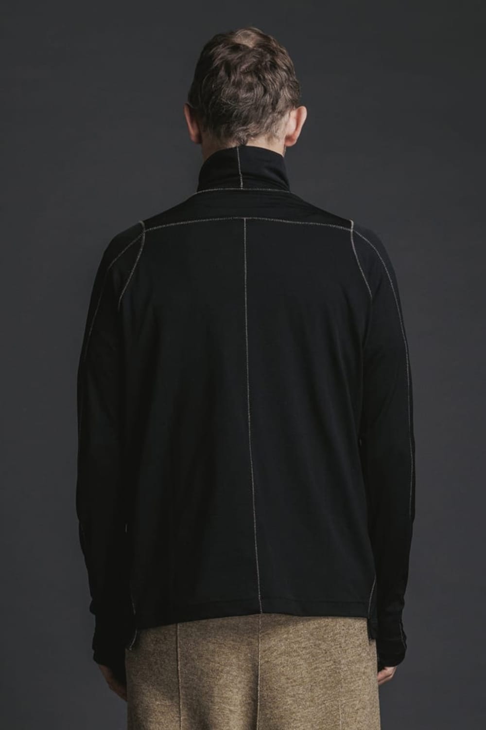 Nylon Spandex Jersey Turtleneck L/S  Black