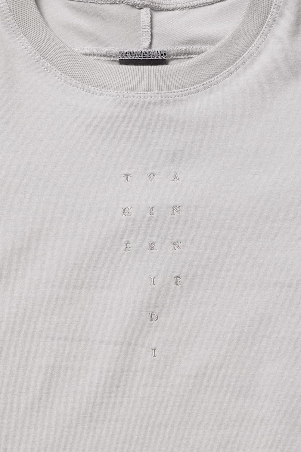 刺繍天竺長袖Tシャツ Lグレー