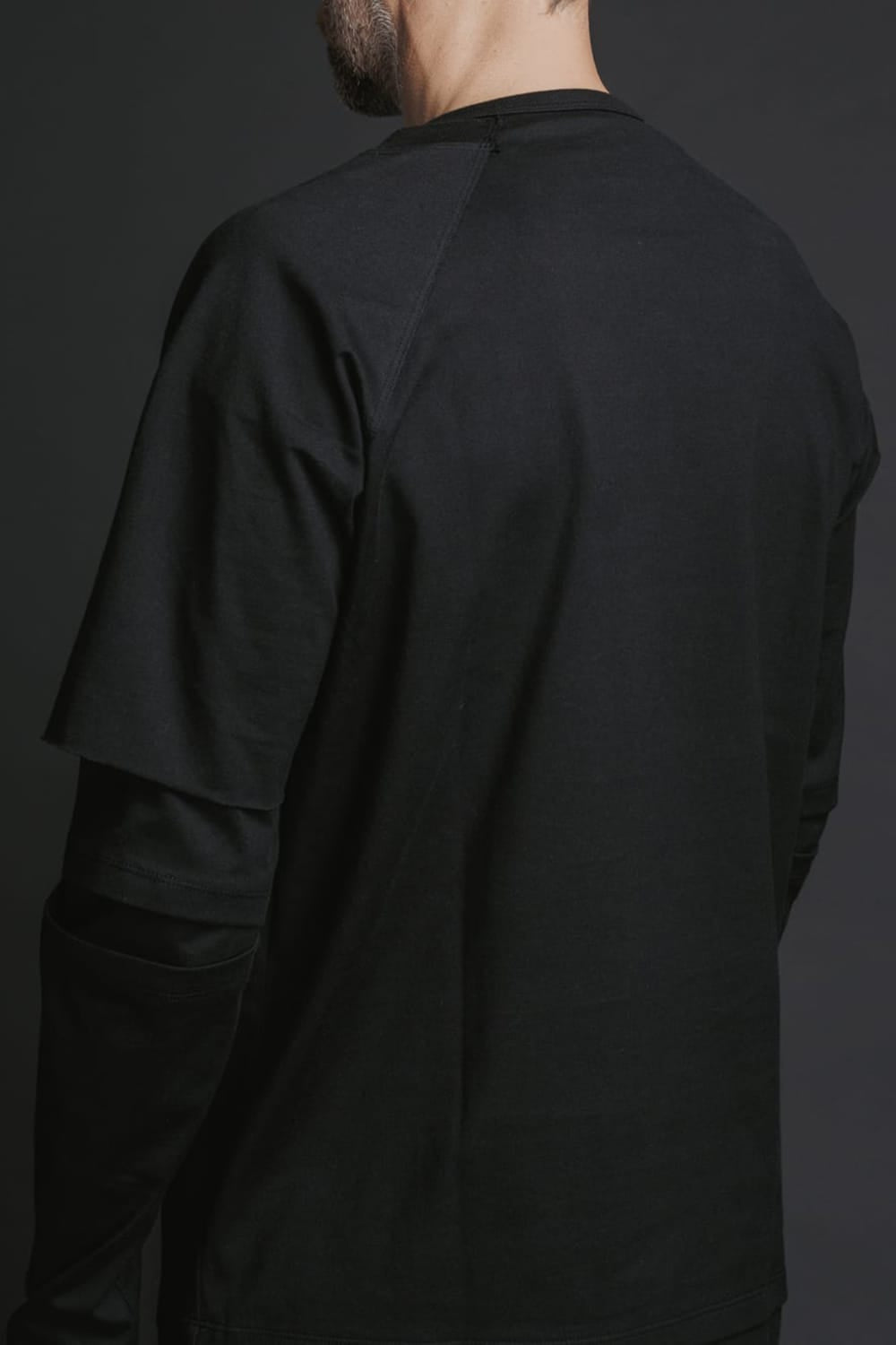 Cotton Asymmetry Layered L/S  Black