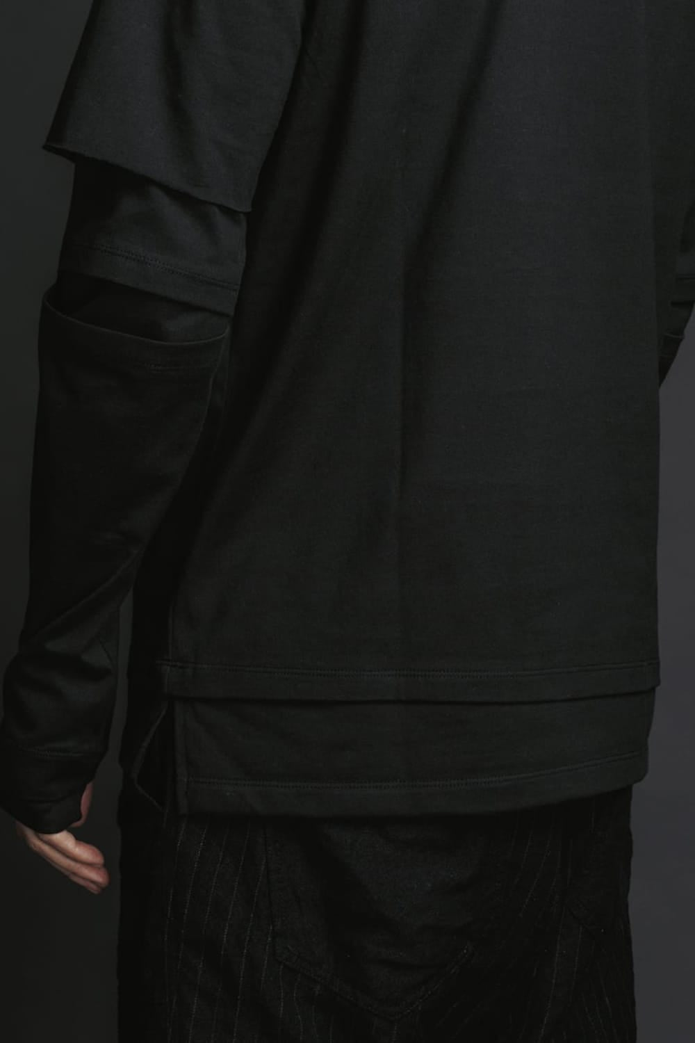 Cotton Asymmetry Layered L/S  Black