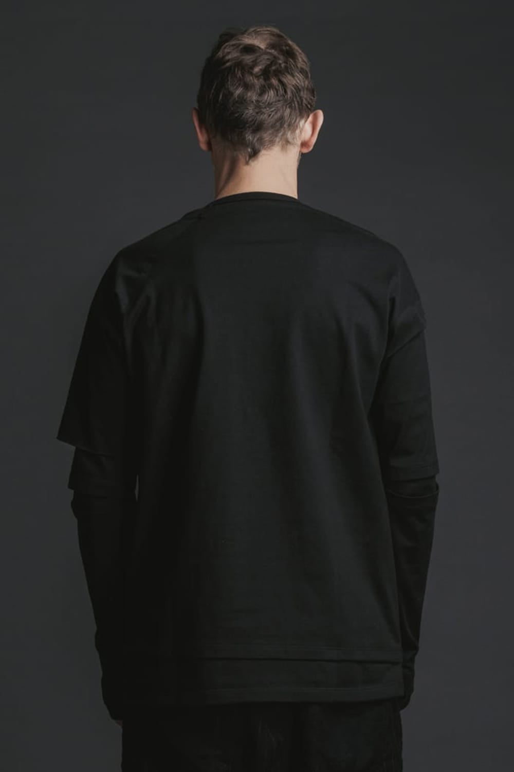 Cotton Asymmetry Layered L/S  Black