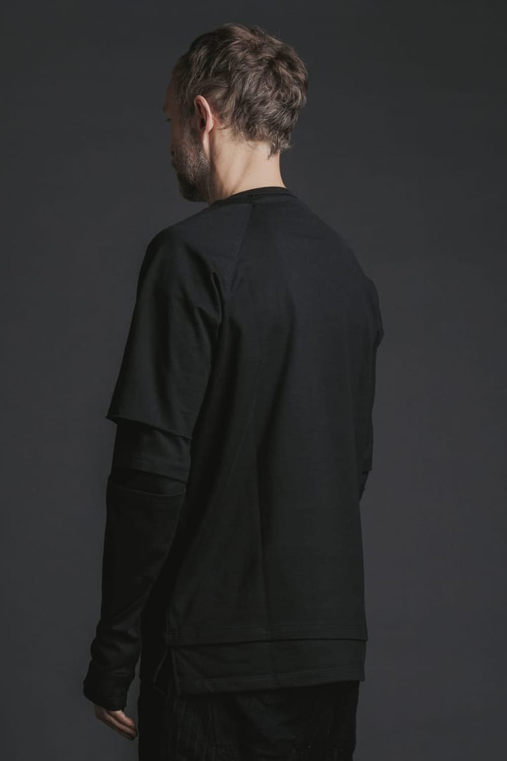 Cotton Asymmetry Layered L/S  Black