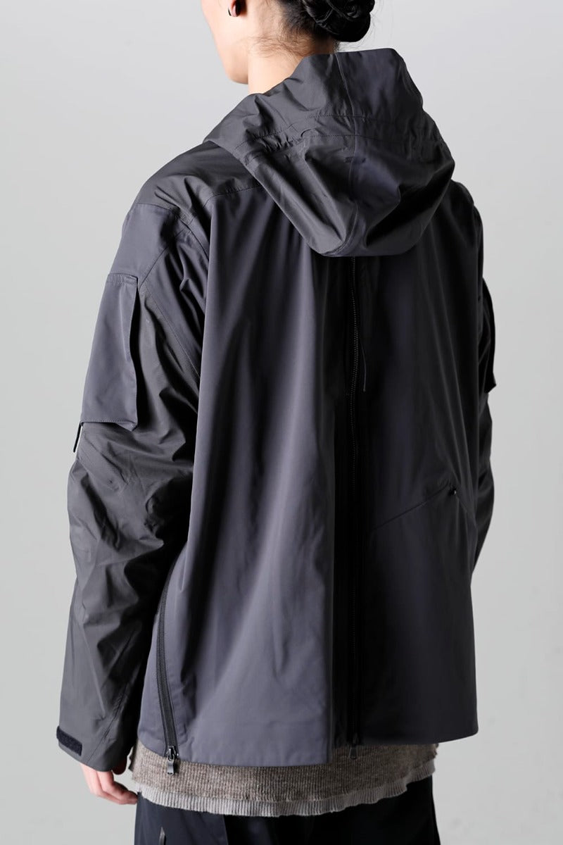 Water Repellent Hooded Jacket  Dark Gray