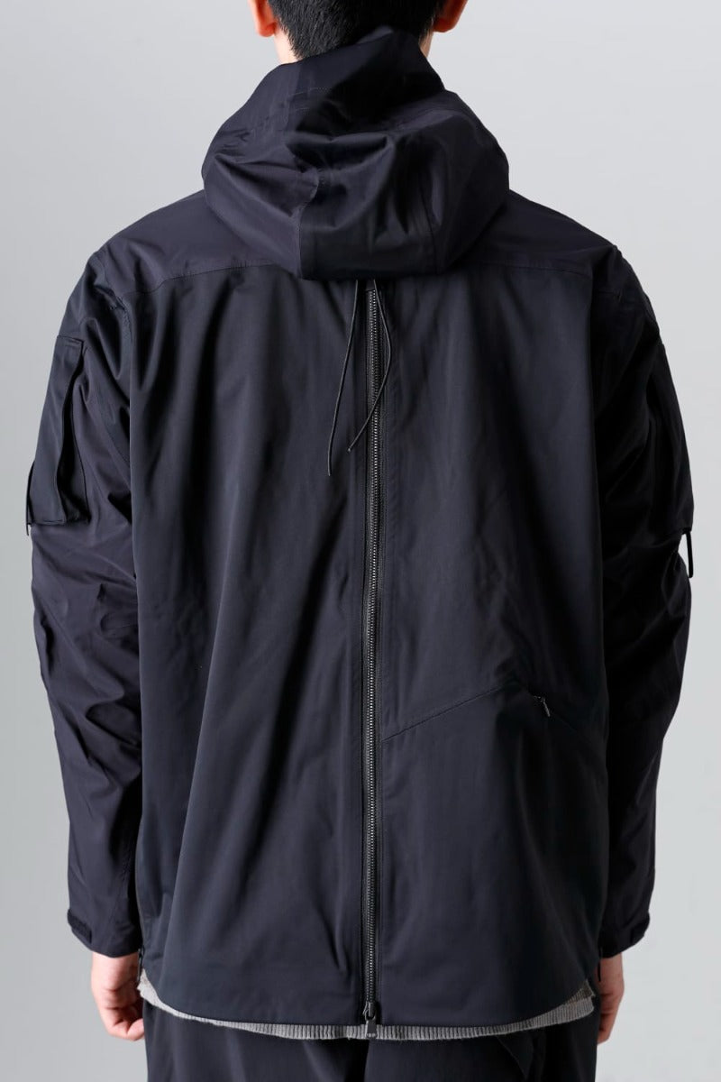 Water Repellent Hooded Jacket  Black