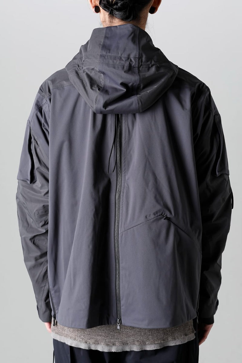 Water Repellent Hooded Jacket  Dark Gray