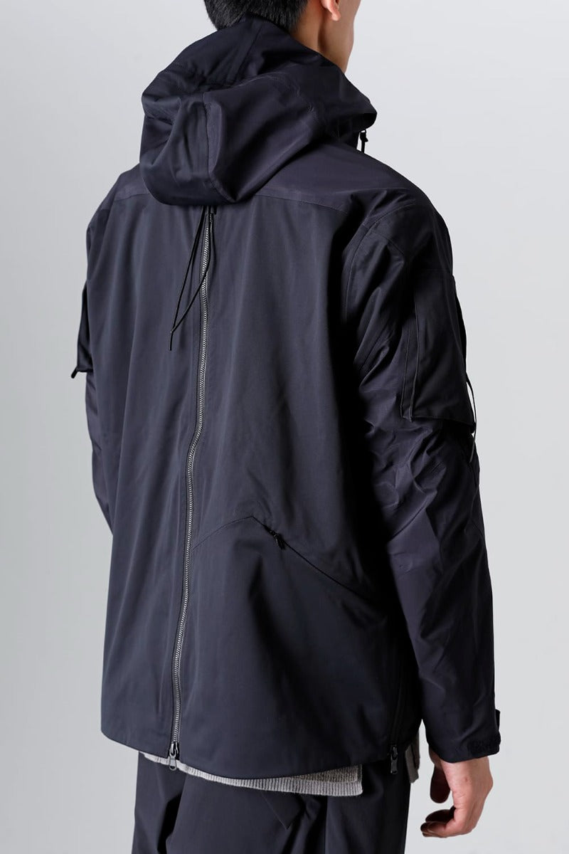 Water Repellent Hooded Jacket  Black