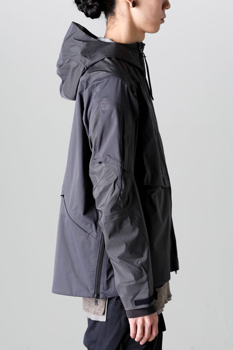 Water Repellent Hooded Jacket  Dark Gray