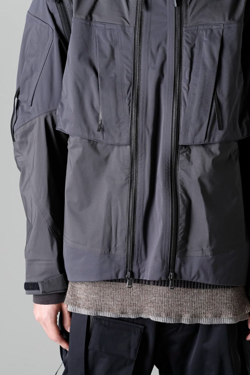 Water Repellent Hooded Jacket  Dark Gray