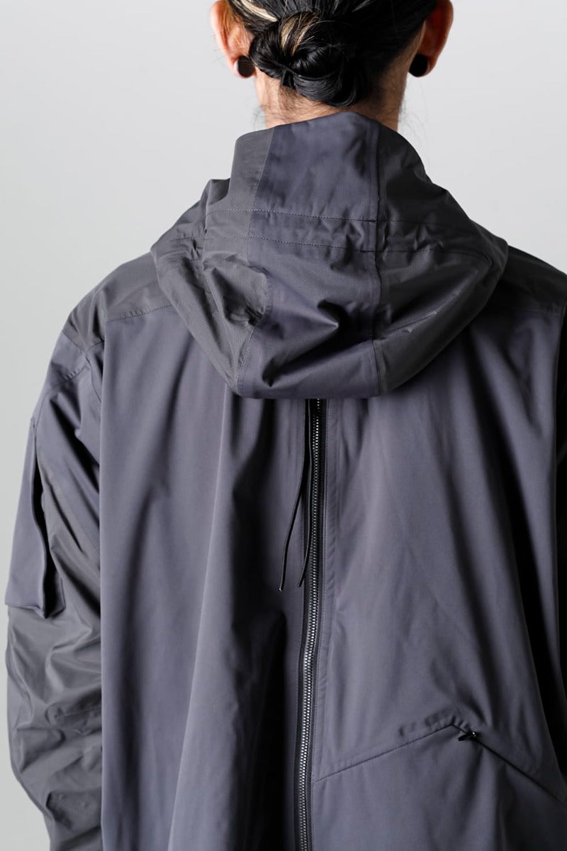 Water Repellent Hooded Jacket  Dark Gray