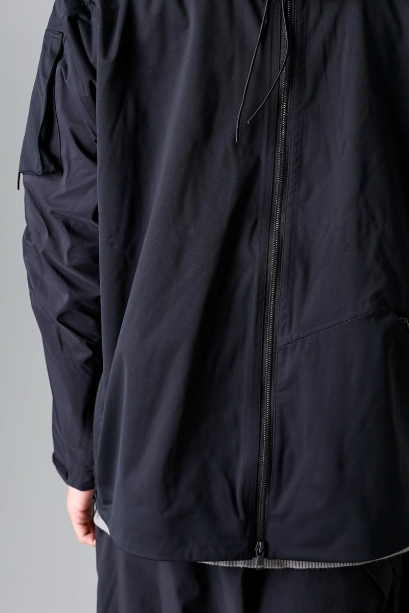 Water Repellent Hooded Jacket  Black