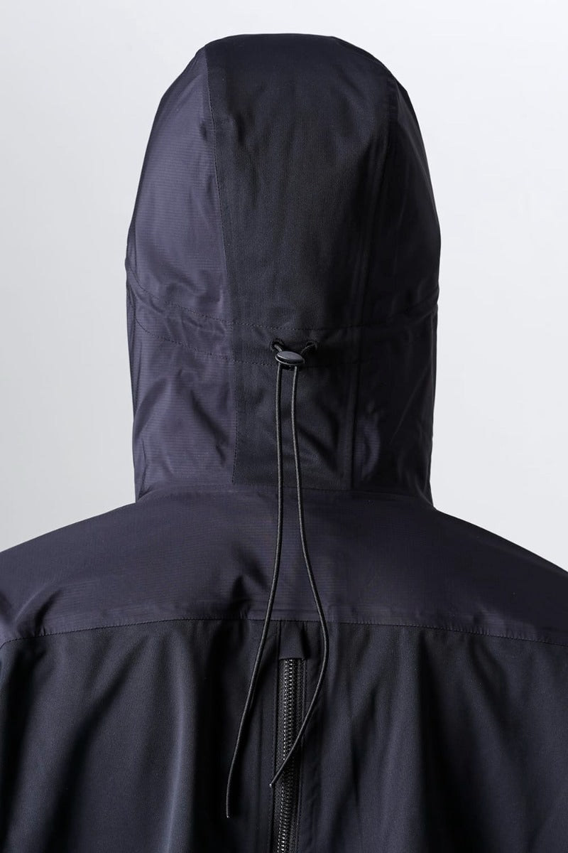 Water Repellent Hooded Jacket  Black