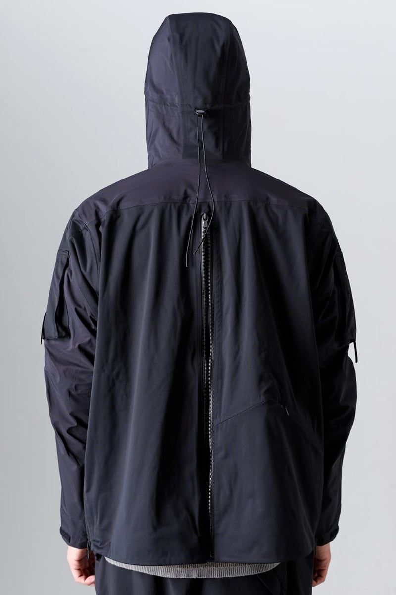 Water Repellent Hooded Jacket  Black