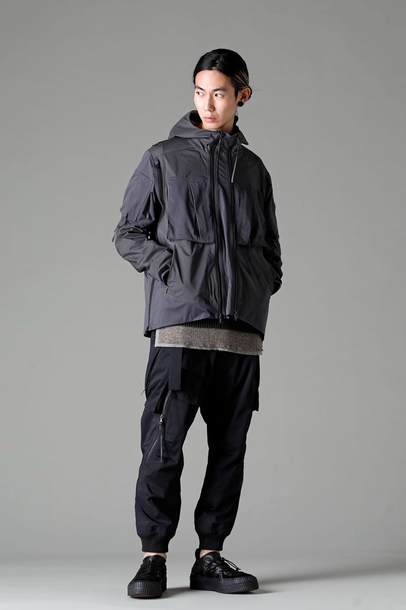 Water Repellent Hooded Jacket  Dark Gray