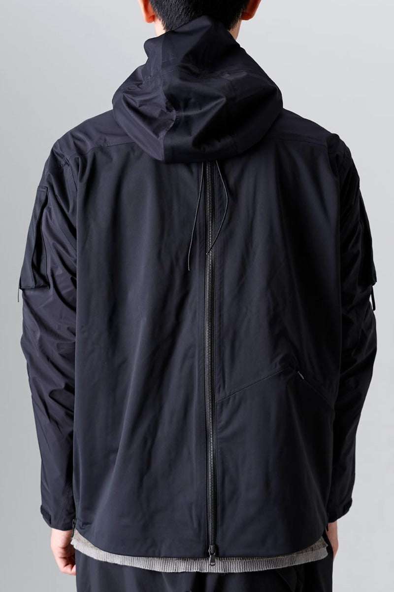 Water Repellent Hooded Jacket  Black