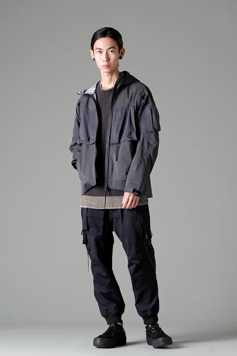 Water Repellent Hooded Jacket  Dark Gray