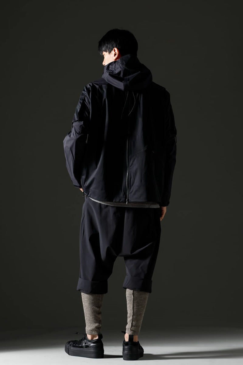 Water Repellent Hooded Jacket  Black