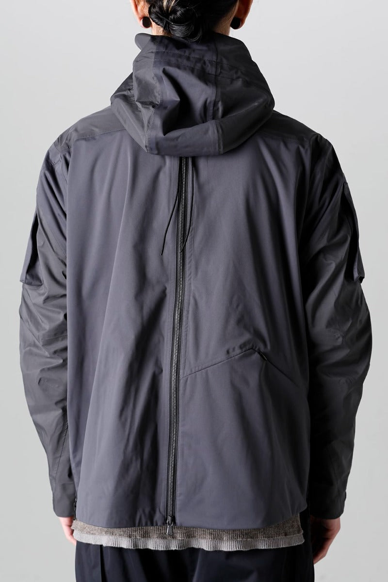 Water Repellent Hooded Jacket  Dark Gray