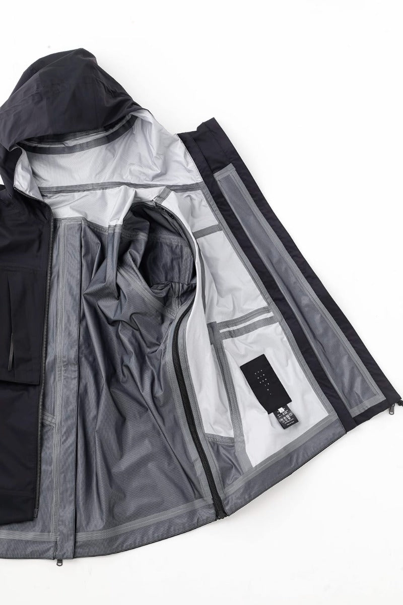 Water Repellent Hooded Jacket  Black