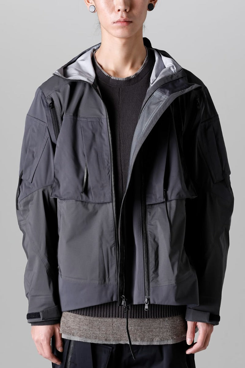 Water Repellent Hooded Jacket  Dark Gray