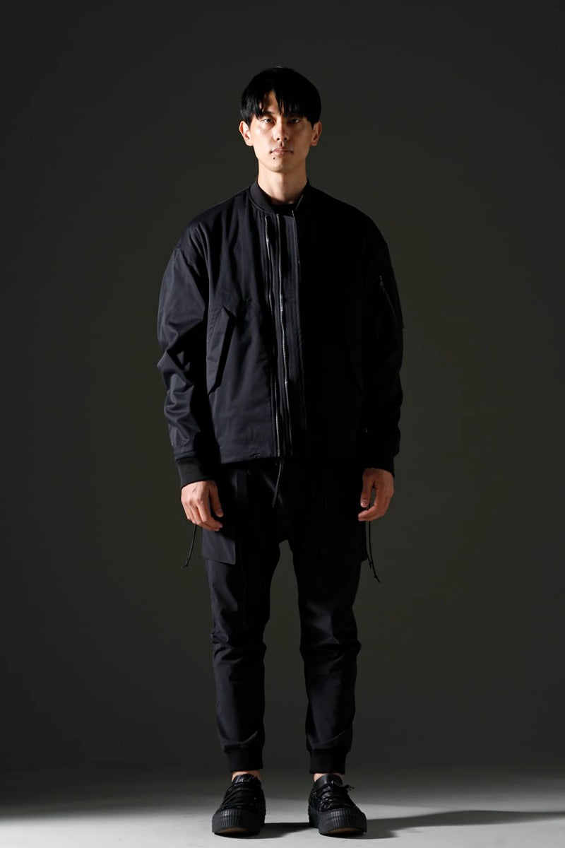 Water Repellent Bomber Jacket  Black