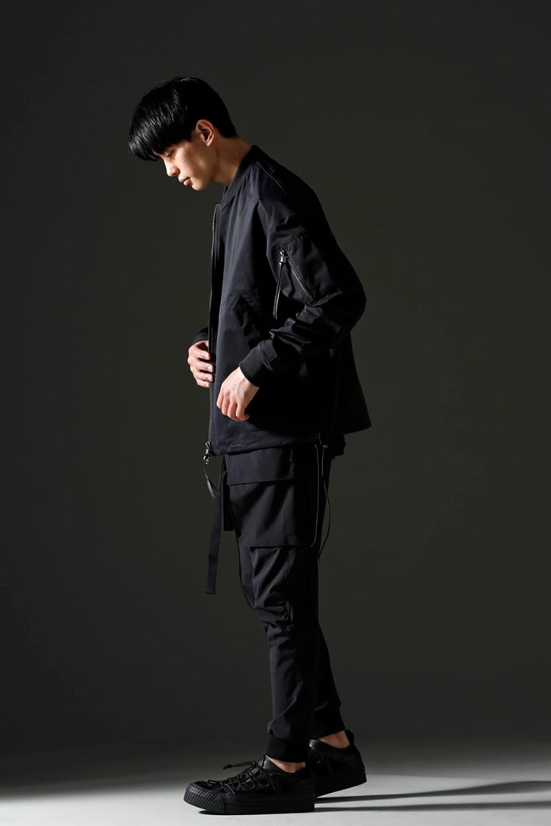 Water Repellent Bomber Jacket  Black