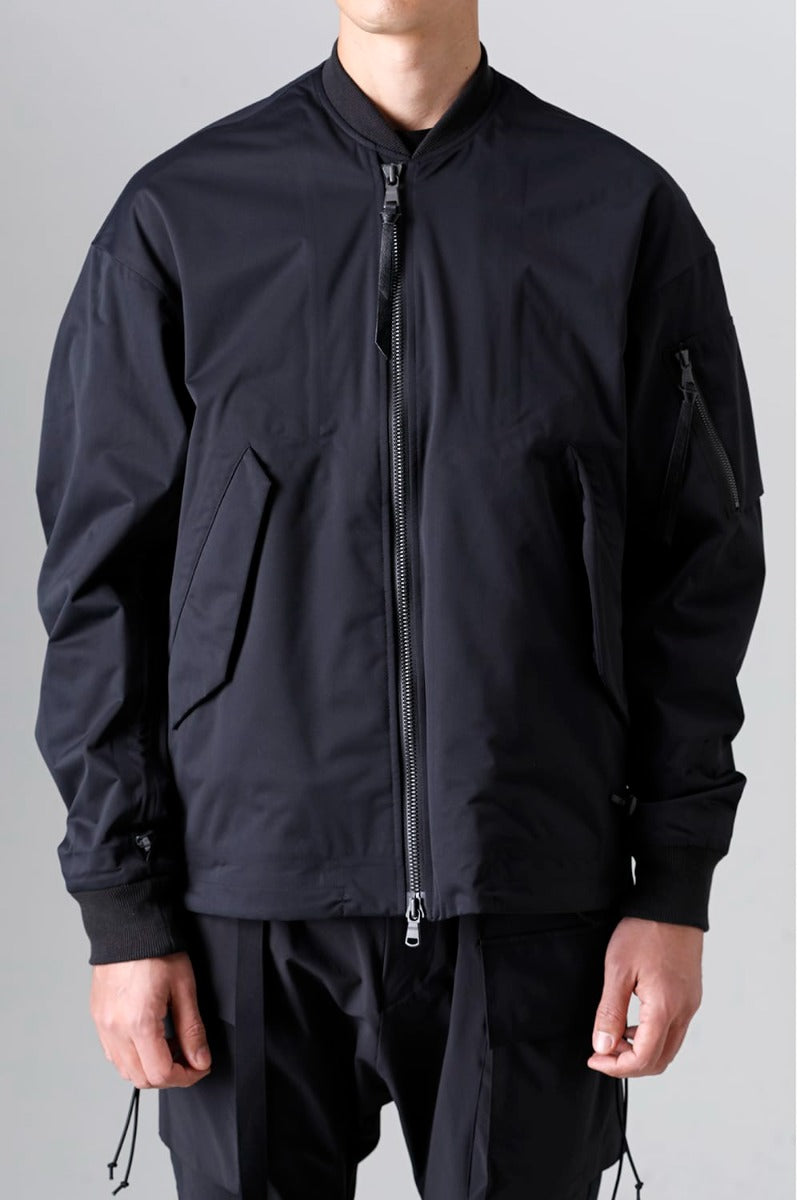 Water Repellent Bomber Jacket  Black