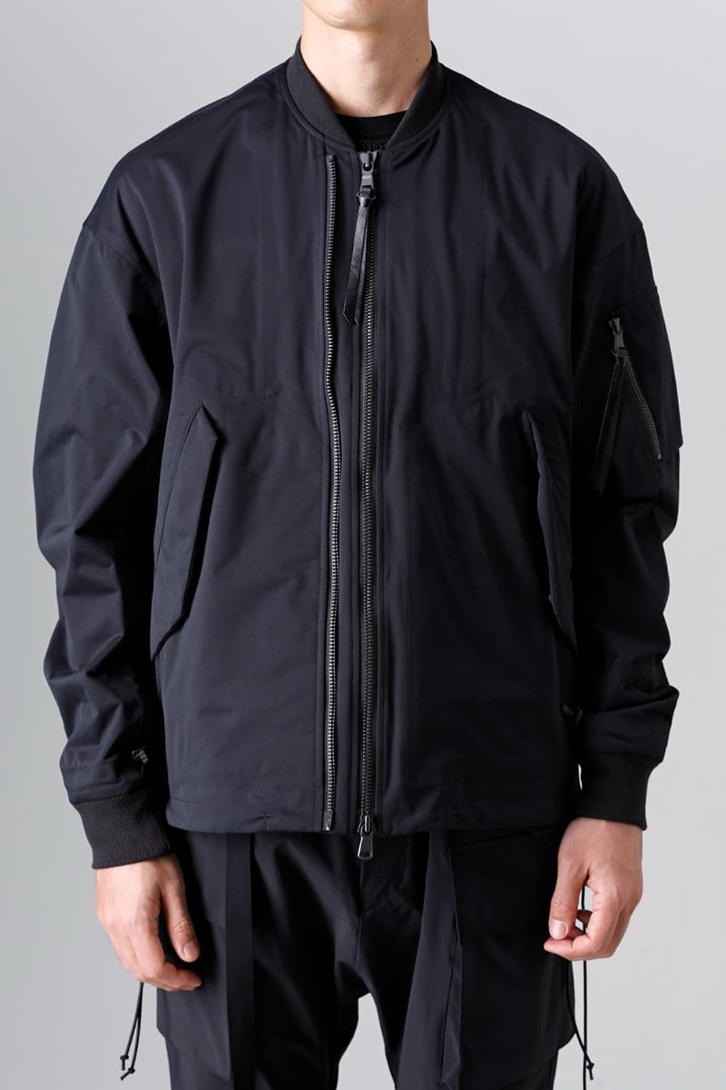 Water Repellent Bomber Jacket  Black