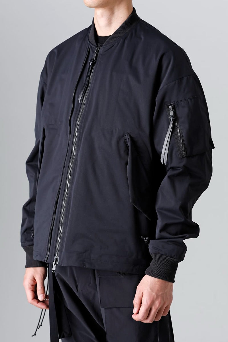 Water Repellent Bomber Jacket  Black