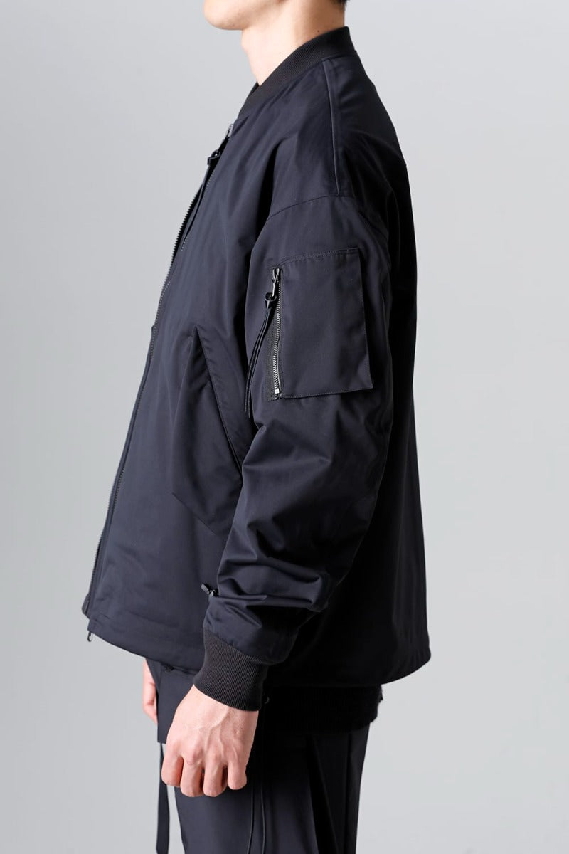 Water Repellent Bomber Jacket  Black