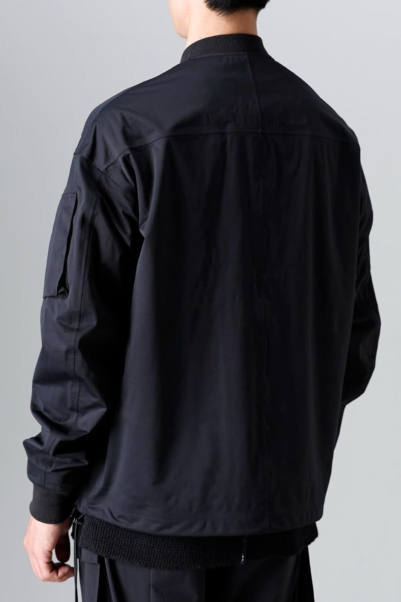 Water Repellent Bomber Jacket  Black