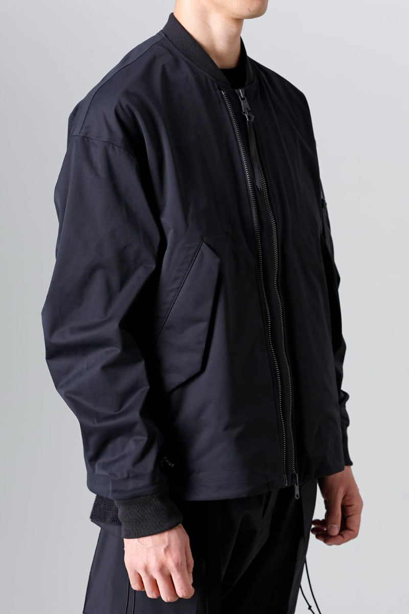 Water Repellent Bomber Jacket  Black