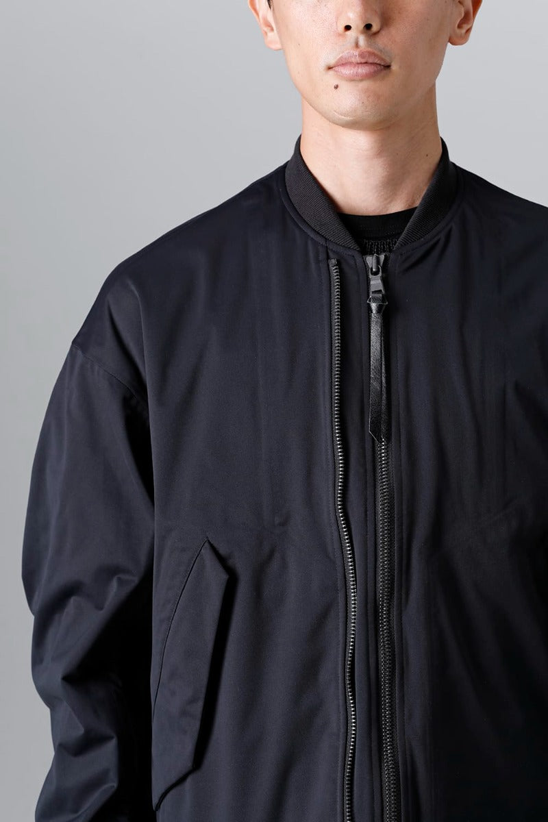 Water Repellent Bomber Jacket  Black