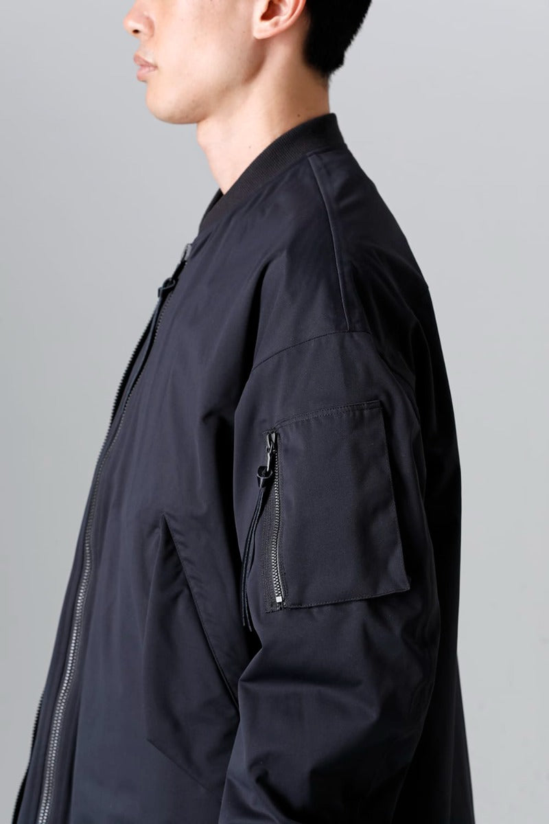 Water Repellent Bomber Jacket  Black