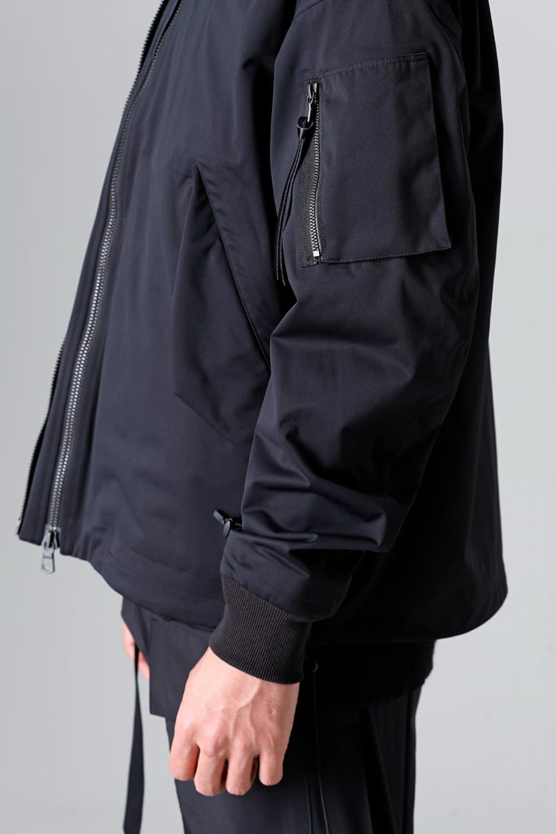 Water Repellent Bomber Jacket  Black