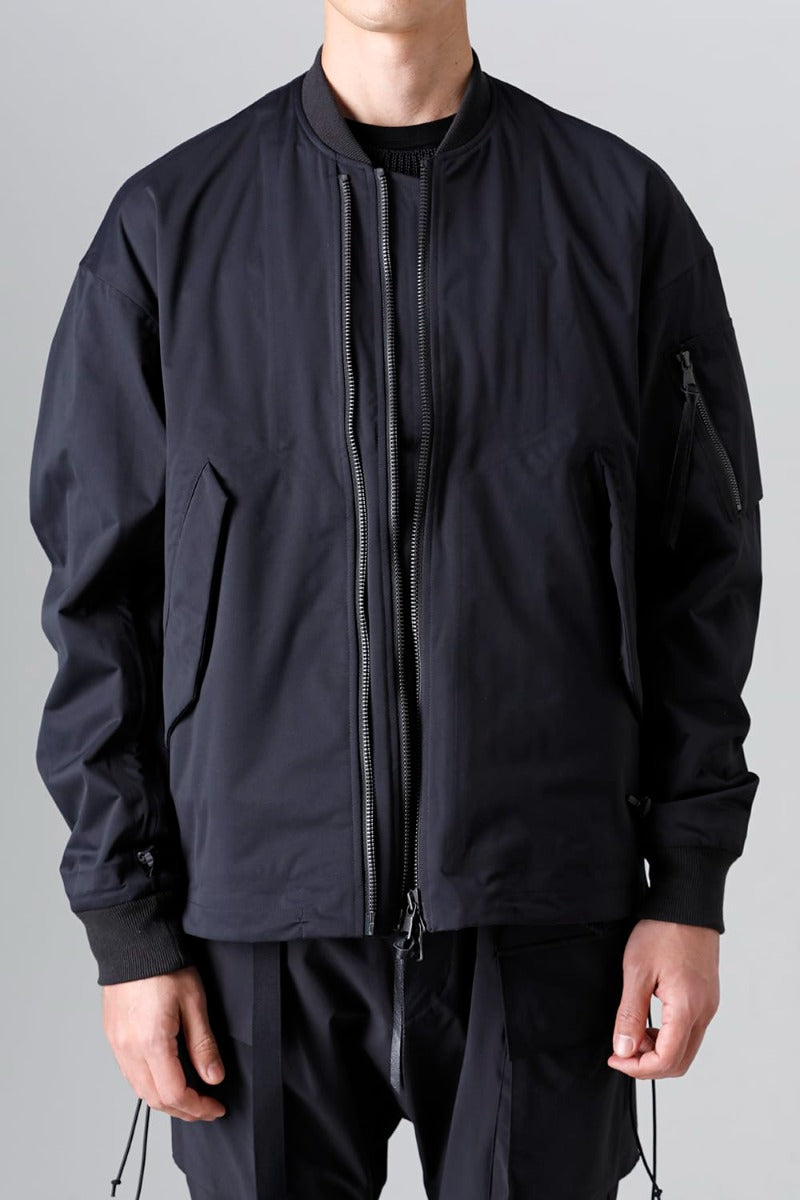 Water Repellent Bomber Jacket  Black