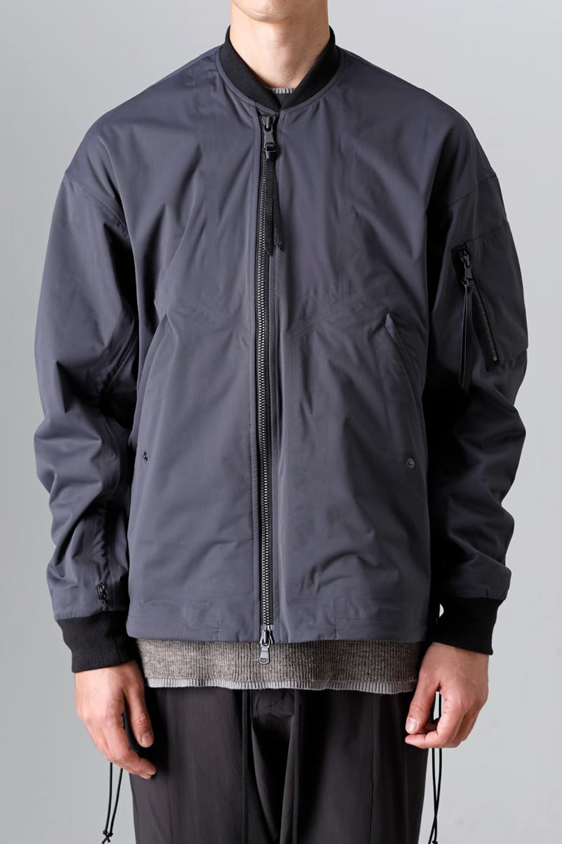 Water Repellent Bomber Jacket  Dark Gray