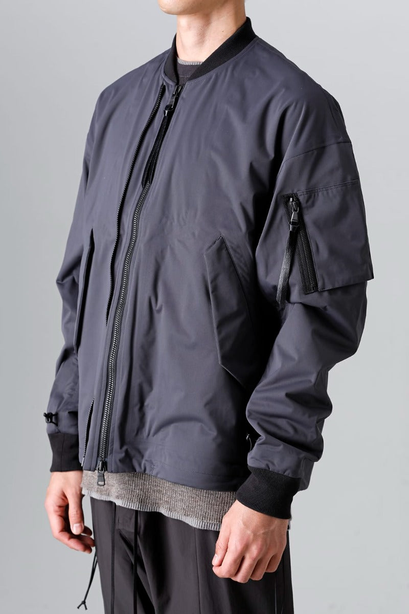 Water Repellent Bomber Jacket  Dark Gray