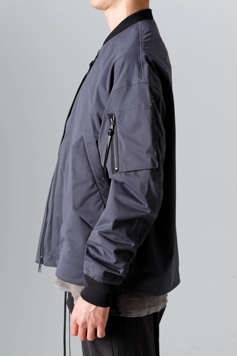 Water Repellent Bomber Jacket  Dark Gray