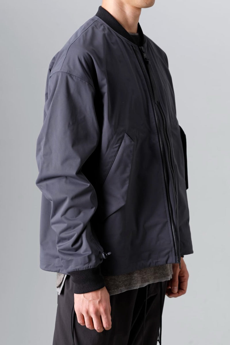 Water Repellent Bomber Jacket  Dark Gray