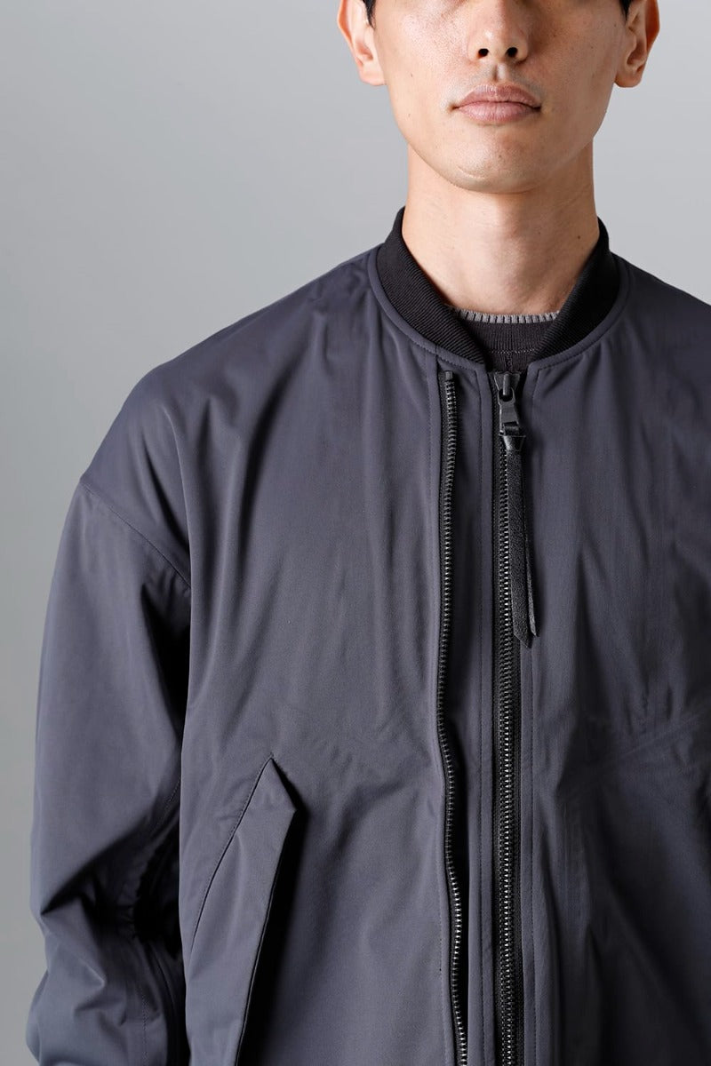 Water Repellent Bomber Jacket  Dark Gray