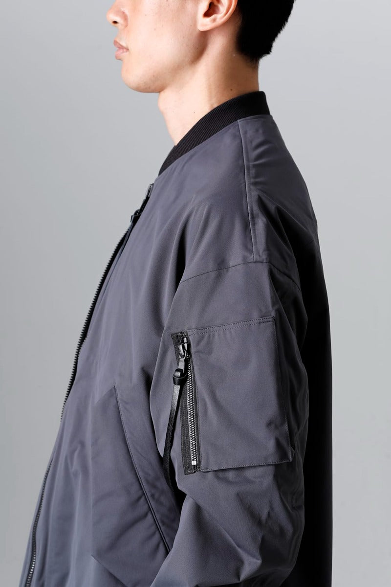 Water Repellent Bomber Jacket  Dark Gray