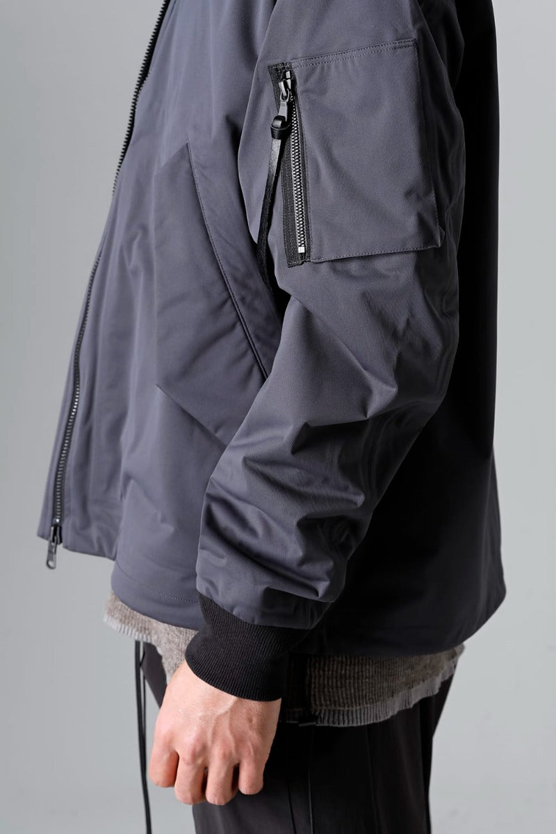 Water Repellent Bomber Jacket  Dark Gray