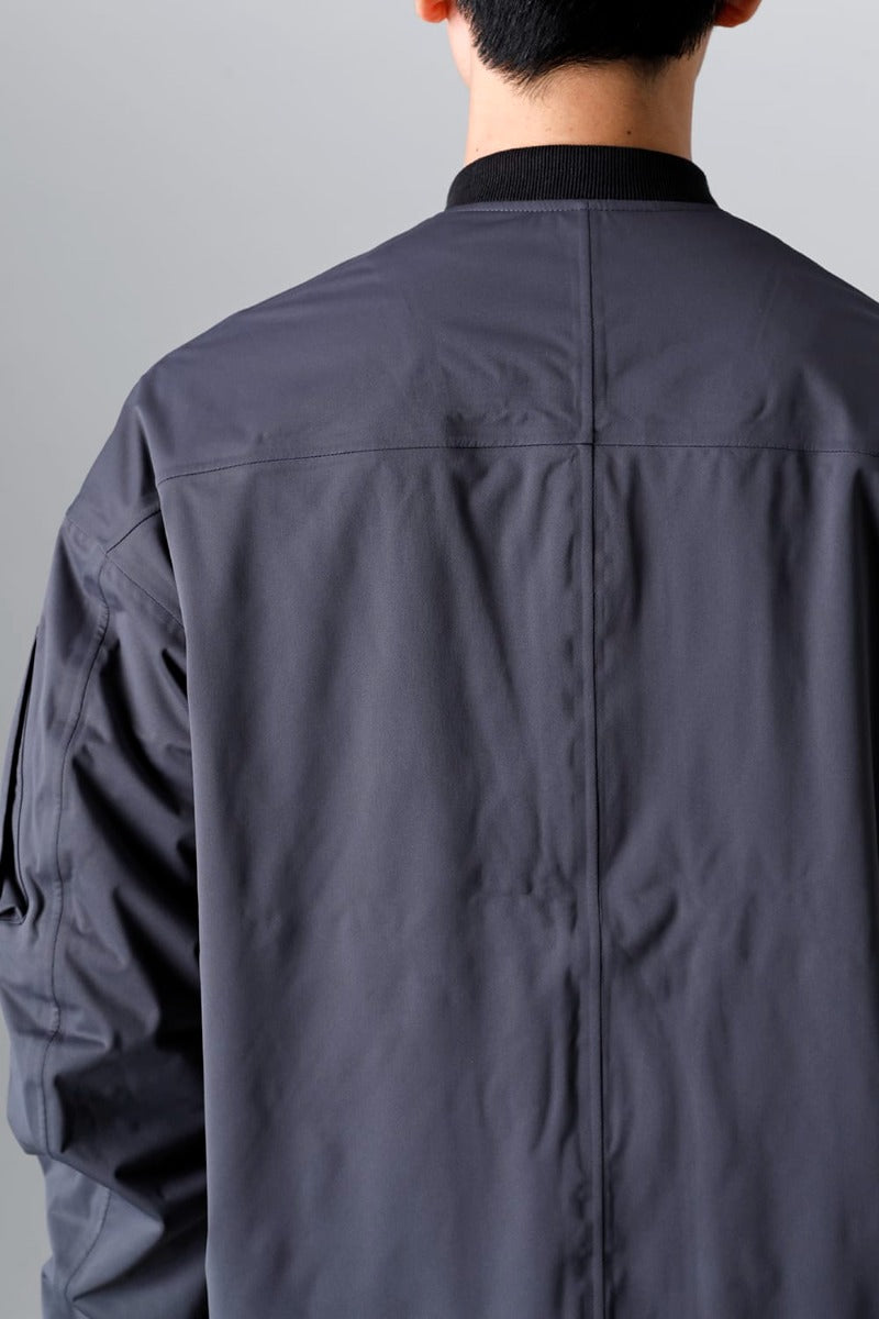 Water Repellent Bomber Jacket  Dark Gray